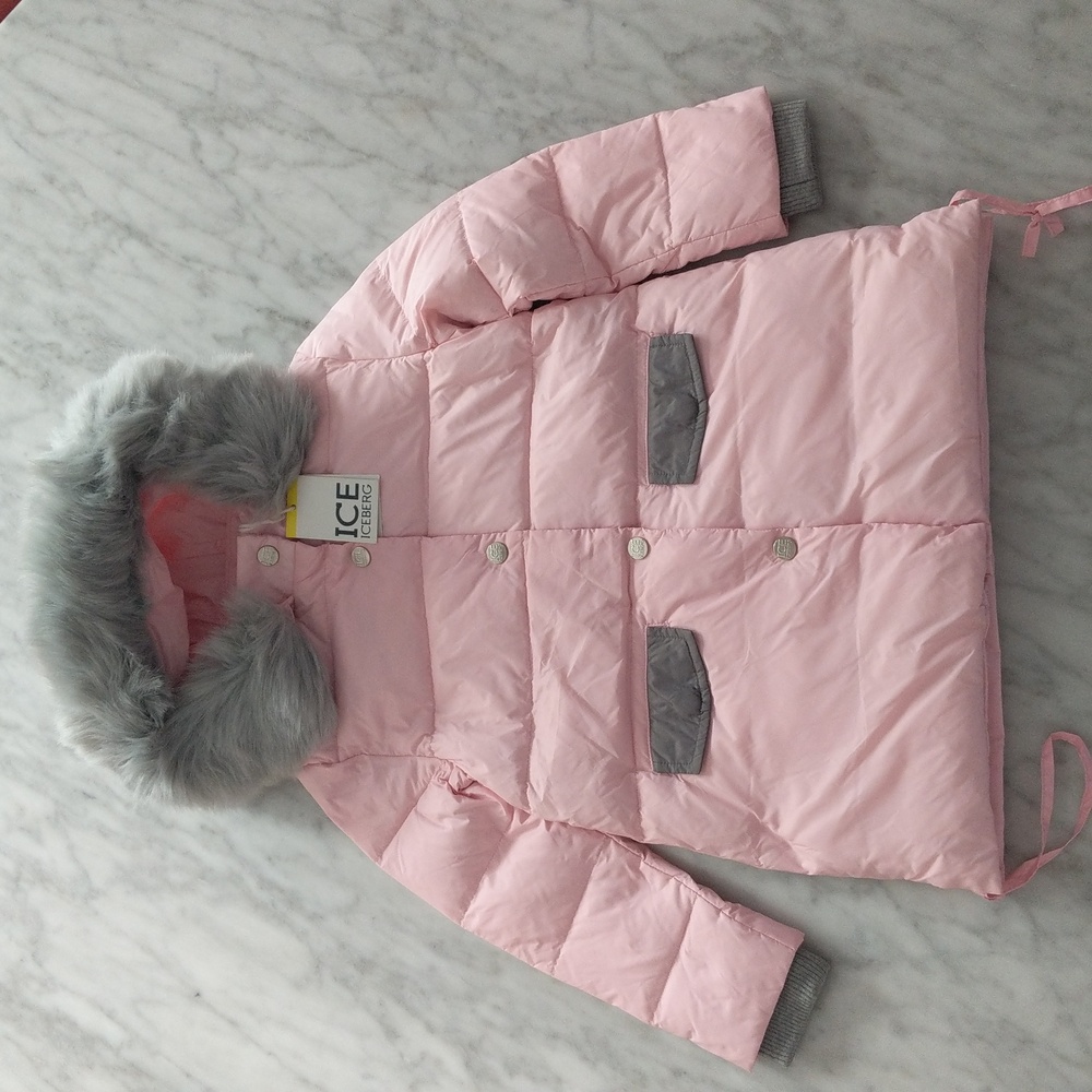 NWT Iceberg Girl's Pink Dawn Jacket with Hood